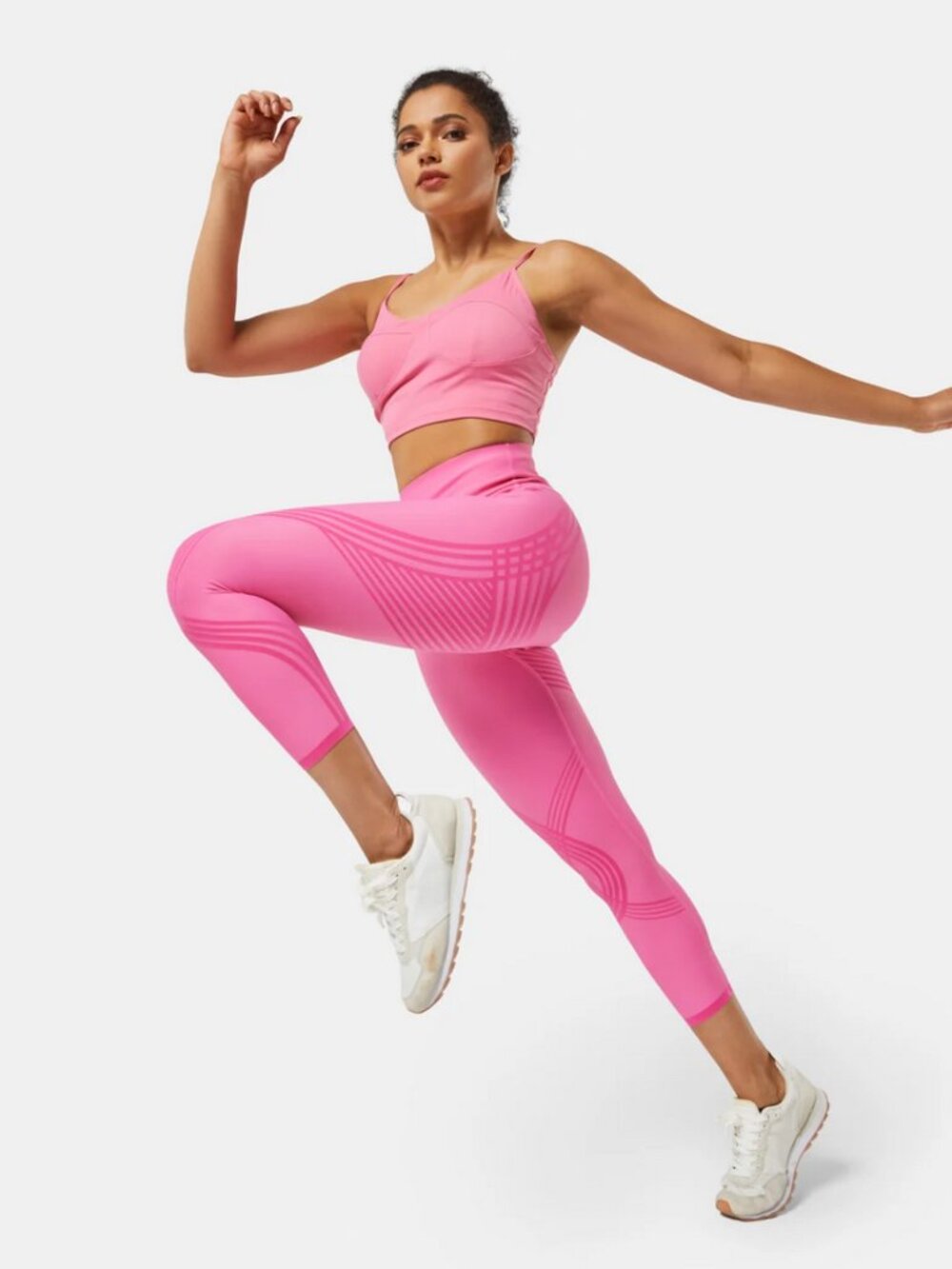 Fanka Body Sculpt Reversable Pink Leggings Athletic Compression Size 2 / XS
